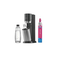 SodaStream Wassersprudler Duo Titan 1+1(inkl. Glasflasche, Kunststoffflasche, CO₂-Zylinder)