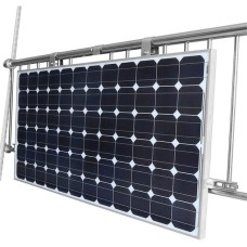 Solarmodulhalterung für Balkongeländer, 30-35mm Rahmenhöhe(aluminium, 0% MWST, für Solarmodule bis max. 180cm Länge)