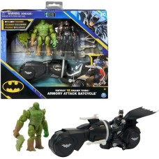 Spin Master Batman Amory Attack Batcycle, Spielfahrzeug(mit Actionfiguren von Batman und Swamp Thing)