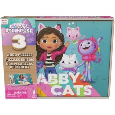 Spin Master DreamWorks Gabby’s Dollhouse - Holzpuzzle-Sammlung(3x 24 Teile)