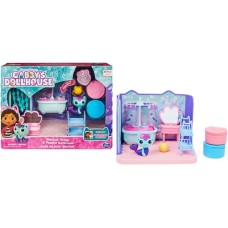 Spin Master Gabby's Dollhouse Deluxe Room Badezimmer, Spielfigur(mit Meerkätzchen-Figur)