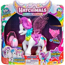 Spin Master Hatchimals Interaktives Einhorn, Spielfigur(weiß/pink)