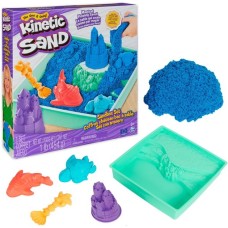 Spin Master Kinetic Sand - Sandbox Set blau, Spielsand(454 Gramm Sand)