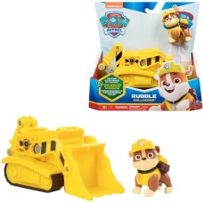 Spin Master Paw Patrol - Baustellen-Fahrzeug mit Rubble-Figur, Spielfahrzeug(gelb)