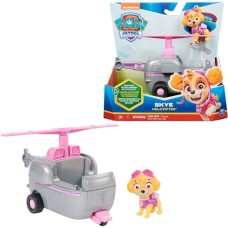 Spin Master Paw Patrol - Helikopter mit Skye-Figur, Spielfahrzeug(grau/rosa)
