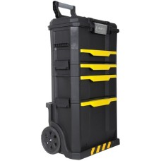 Stanley Rollende Werkstatt 3-in-1, Werkzeugwagen(schwarz/gelb, mit Trolley-Griff)