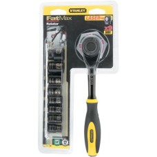 Stanley Umschaltknarre FatMax Rotator 1/4", Werkzeug-Set(schwarz/gelb, 11-teilig)