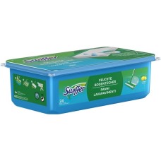 Swiffer Feuchte Bodentücher Wet, Nachfüllpackung, 24 Stück, Reinigungstücher(weiß, für Swiffer Bodenwischer)