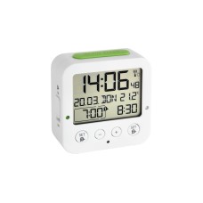 TFA Digitaler Funk-Wecker mit Temperatur BINGO(weiß/grün)
