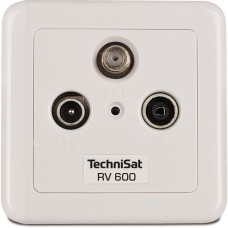TechniSat Antennen-Dose TechniPro RV 600-10, Anschlussdose(weiß, Aufputzausführung, komplett)