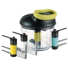 Tefal 5-Sekunden Zerkleinerer, Maxi-Kit mit 4 Klingen(schwarz/grün, manuell, 900ml)