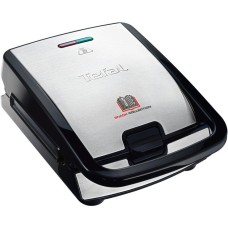 Tefal Snack Collection Set SW854D, Sandwichmaker(edelstahl/schwarz, 700 Watt, mit 4 Platten-Sets)