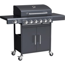 Tepro Gasgrill Cincinnati, mit Seitenbrenner(schwarz (matt), 14 kW)