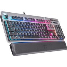 Thermaltake Argent K6 RGB, Gaming-Tastatur(titan, DE-Layout, Cherry MX Low Profile RGB Speed)