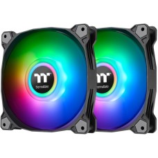 Thermaltake Pure Duo 14 ARGB Sync Radiator Fan, Gehäuselüfter(schwarz/transparent, 2er Set, 1x Controller, Outlet)