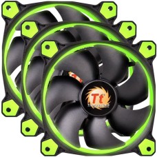 Thermaltake Riing 12 LED Green 3-Fan Pack, Gehäuselüfter(grün)