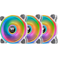 Thermaltake Riing Quad 14 RGB Radiator Fan TT Premium Edition 3 Pack, Gehäuselüfter(weiß, 3er Set, 1x Controller)
