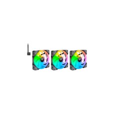 Thermaltake SWAFAN EX14 RGB PC Cooling Fan TT Premium Edition, Gehäuselüfter(schwarz, 3er Pack, inkl. Controller)