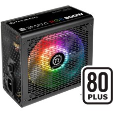 Thermaltake Smart RGB 500W, PC-Netzteil(schwarz, 2x PCIe, RGB, 500 Watt)