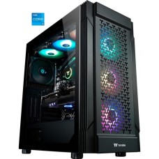 Thermaltake Tarvos Black V2, Gaming-PC(schwarz/transparent, Windows 11 Home 64-Bit)