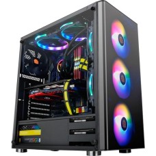 Thermaltake V200 TG RGB, Tower-Gehäuse(schwarz, Tempered Glass, Outlet)