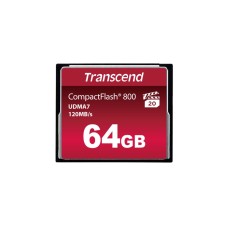 Transcend CompactFlash 800 64 GB, Speicherkarte(schwarz, UDMA 7)