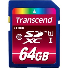 Transcend Secure Digital SDXC UHS-I 64 GB, Speicherkarte(blau, UHS-I U1, Class 10)