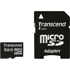 Transcend microSDHC Card 8 GB, Speicherkarte(schwarz, Class 10)