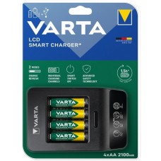 Varta LCD Smart Charger+, Ladegerät(inkl. 4x Mignon, AA, 2100 mAh)