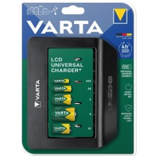 Varta LCD Universal Charger+, Ladegerät(schwarz, Lädt bis zu 4 AA, AAA, C, D oder 1x 9V)