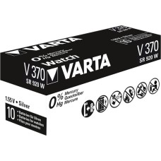 Varta Silberoxid-Knopfzelle 370, Batterie(silber, 10 Stück)