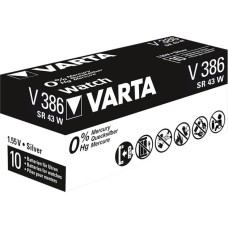 Varta Silberoxid-Knopfzelle 386, Batterie(silber, 10 Stück)