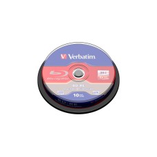 Verbatim BD-RE 25 GB, Blu-ray-Rohlinge(2fach, 10 Stück, White Blue Surface, Lite Retail)
