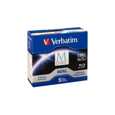 Verbatim BD-R 100GB M-Disc, Blu-ray-Rohlinge(4-fach, 5 Stück)