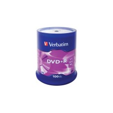 Verbatim DVD+R 4,7 GB, DVD-Rohlinge(16fach, 100 Stück)