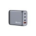 Verbatim GaN-Ladegerät 100W, 1x USB-A , 3x USB-C(grau, PD 3.0, QC 3.0)