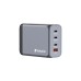 Verbatim GaN-Ladegerät 200W, 1x USB-A , 3x USB-C(grau, PD 3.0, QC 3.0)