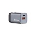 Verbatim GaN-Ladegerät 35W, 1x USB-A , 1x USB-C(grau, PD 3.0, QC 3.0)
