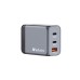 Verbatim GaN-Ladegerät 65W, 1x USB-A , 2x USB-C(grau, PD 3.0, QC 3.0)