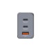 Verbatim GaN-Ladegerät 65W, 1x USB-A , 2x USB-C(grau, PD 3.0, QC 3.0)