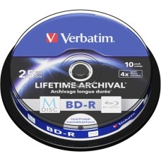 Verbatim M-DISC BD-R 4x 25 GB, Blu-ray-Rohlinge(4-fach, 10 Stück, bedruckbar)