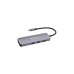 Verbatim USB-C Pro Multiport-Hub CMH-08, 8 Port, Dockingstation(grau, 2x HDMI, 3x USB-A, USB-C PD, SD, microSD)