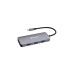 Verbatim USB-C Pro Multiport-Hub CMH-09, 9 Port , Dockingstation(grau, HDMI, RJ-45, 3x USB-A, 2x USB-C, PD, SD, microSD)