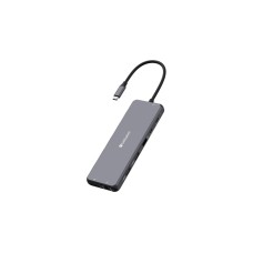 Verbatim USB-C Pro Multiport-Hub CMH-13, 13 Port, Dockingstation(grau, 2x HDMI, DP, RJ-45, 6x USB-A, Audio, 2x USB-C PD)