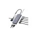 Verbatim USB-C Pro Multiport-Hub CMH-14, 14 Port, Dockingstation(grau, 2x HDMI, VGA, RJ-45, 5x USB-A, Audio, 2x USB-C, PD, SD, microSD)