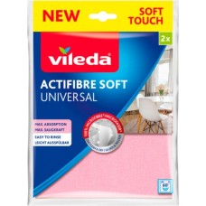 Vileda Allzwecktuch Actifibre Soft, 2er Set, Staubwischer(rosa)