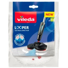 Vileda Ersatzpads für elektrischen Sprüh-Mop Looper, Wischbezug(weiß, 2 Stück)