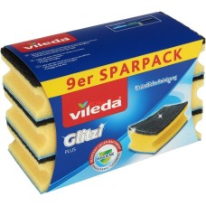 Vileda Glitzi plus Topfreiniger, mit Antibac, Schwamm(gelb, 9er SPARPACK)