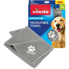 Vileda Pet Pro Microfaser-Handtuch XL(grau, Größe XL, 65 x 100cm)