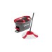 Vileda Turbo EasyWring & Clean Wischmop Komplettset, Bodenwischer(schwarz/rot, inkl. Classic Ersatzkopf)